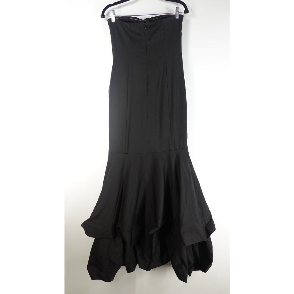 Lulus Dress Women M Fabulous Festivities Black Strapless Ruffled Cutout NEW - Picture 10 of 15